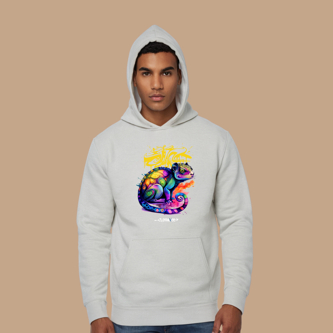Graffiti Chameleon Art Hoodie