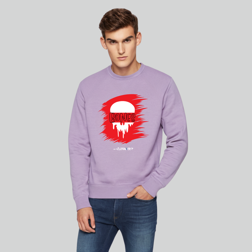 Clothivee Bones Red Dawn Crew Neck Sweatshirt
