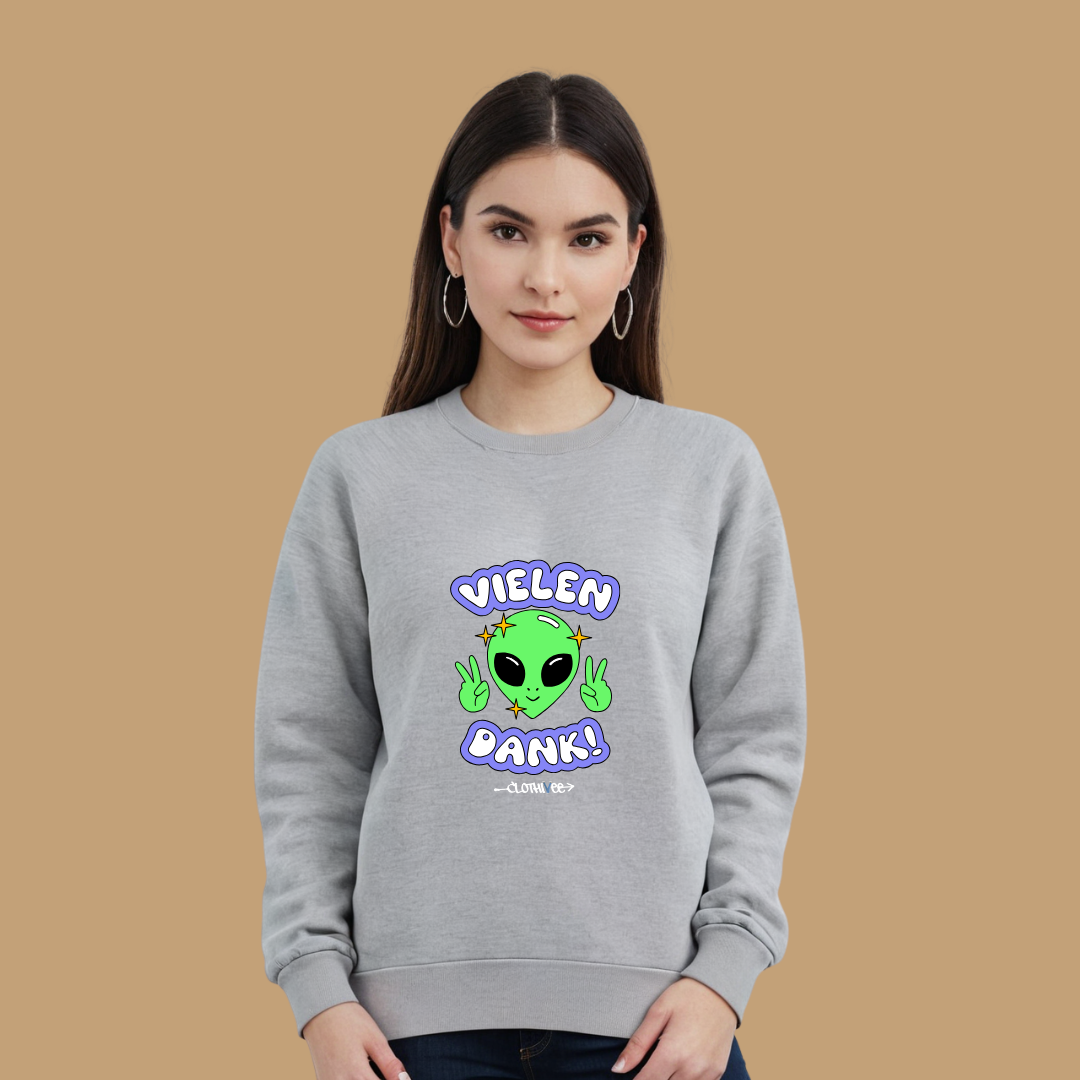 Clothivee Vielen Dank Alien Women Sweatshirt