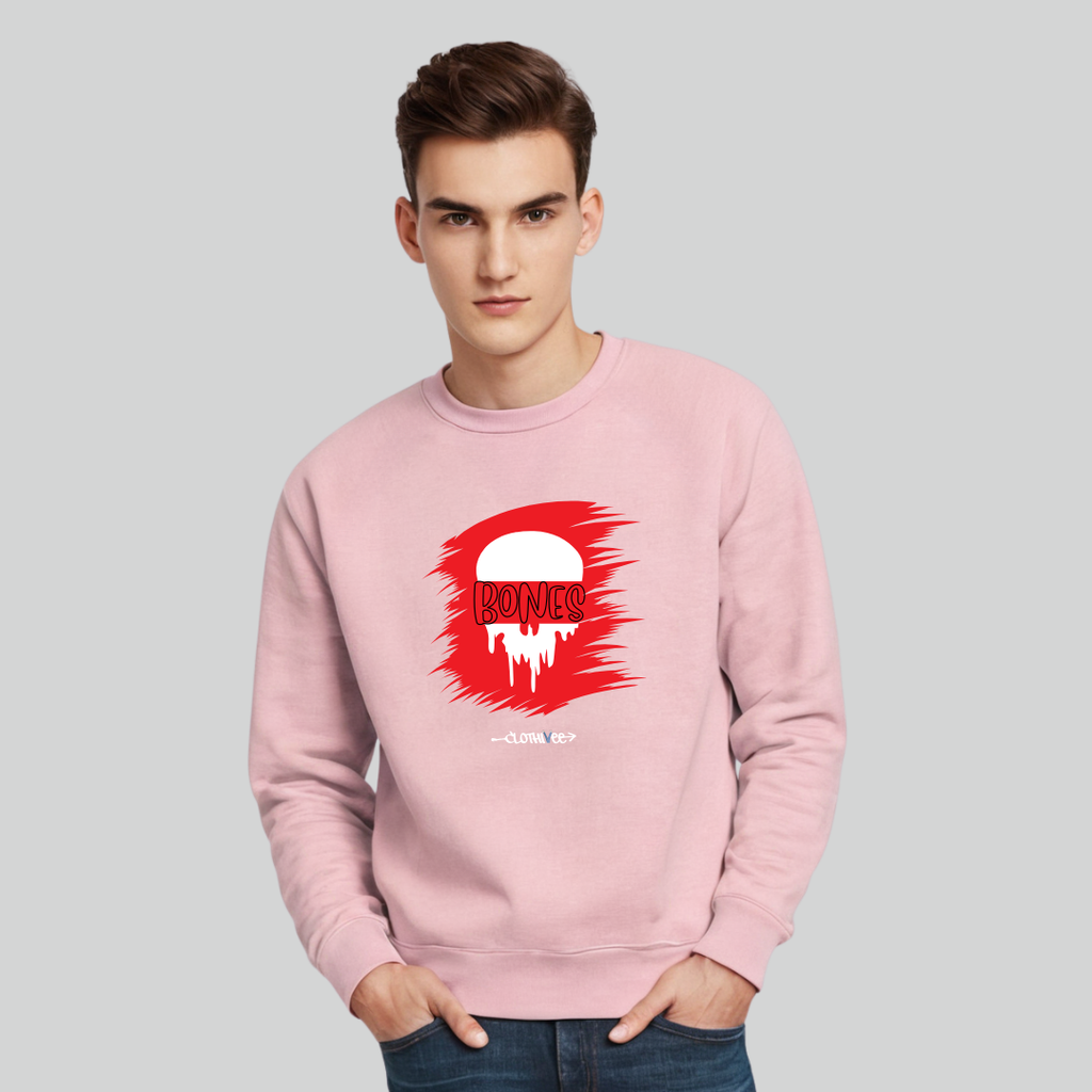 Clothivee Bones Red Dawn Crew Neck Sweatshirt
