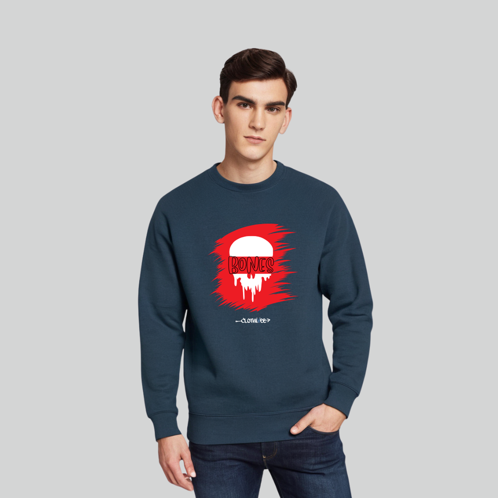 Clothivee Bones Red Dawn Crew Neck Sweatshirt