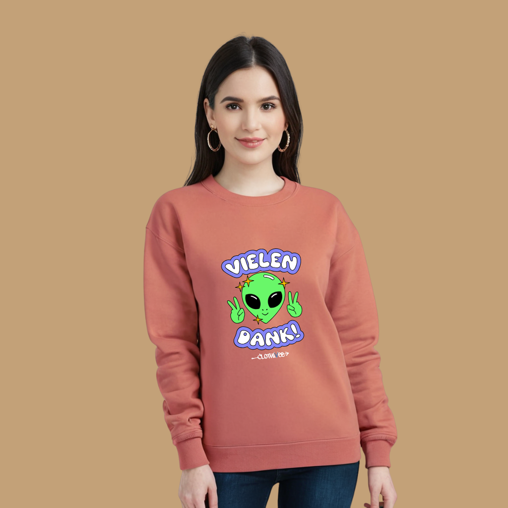 Clothivee Vielen Dank Alien Women Sweatshirt