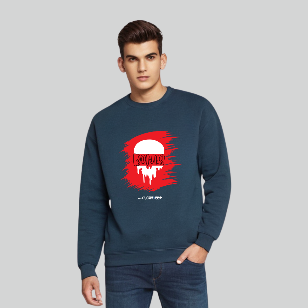 Clothivee Bones Red Dawn Crew Neck Sweatshirt