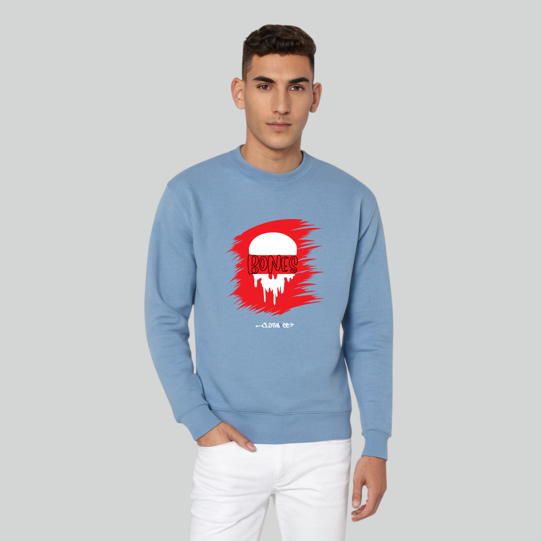 Clothivee Bones Red Dawn Crew Neck Sweatshirt
