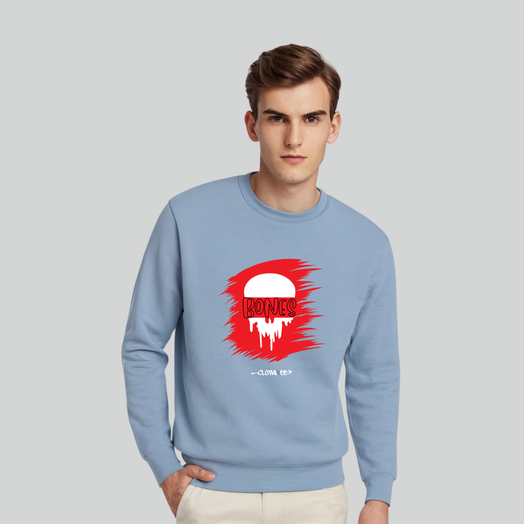 Clothivee Bones Red Dawn Crew Neck Sweatshirt