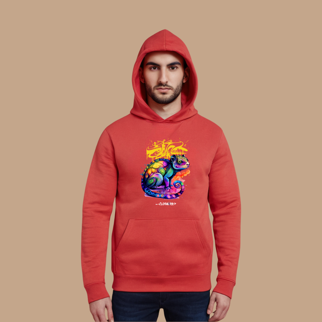 Graffiti Chameleon Art Hoodie