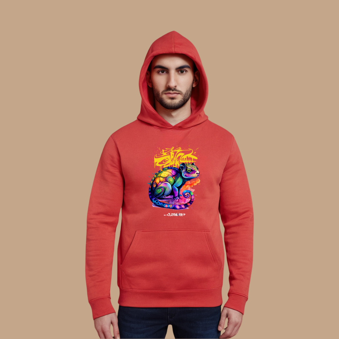 Graffiti Chameleon Art Hoodie