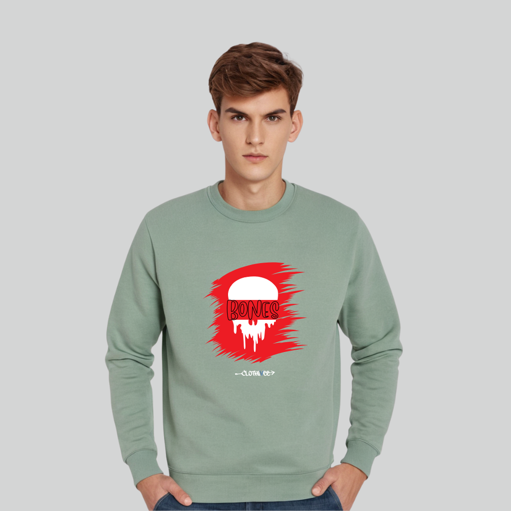 Clothivee Bones Red Dawn Crew Neck Sweatshirt