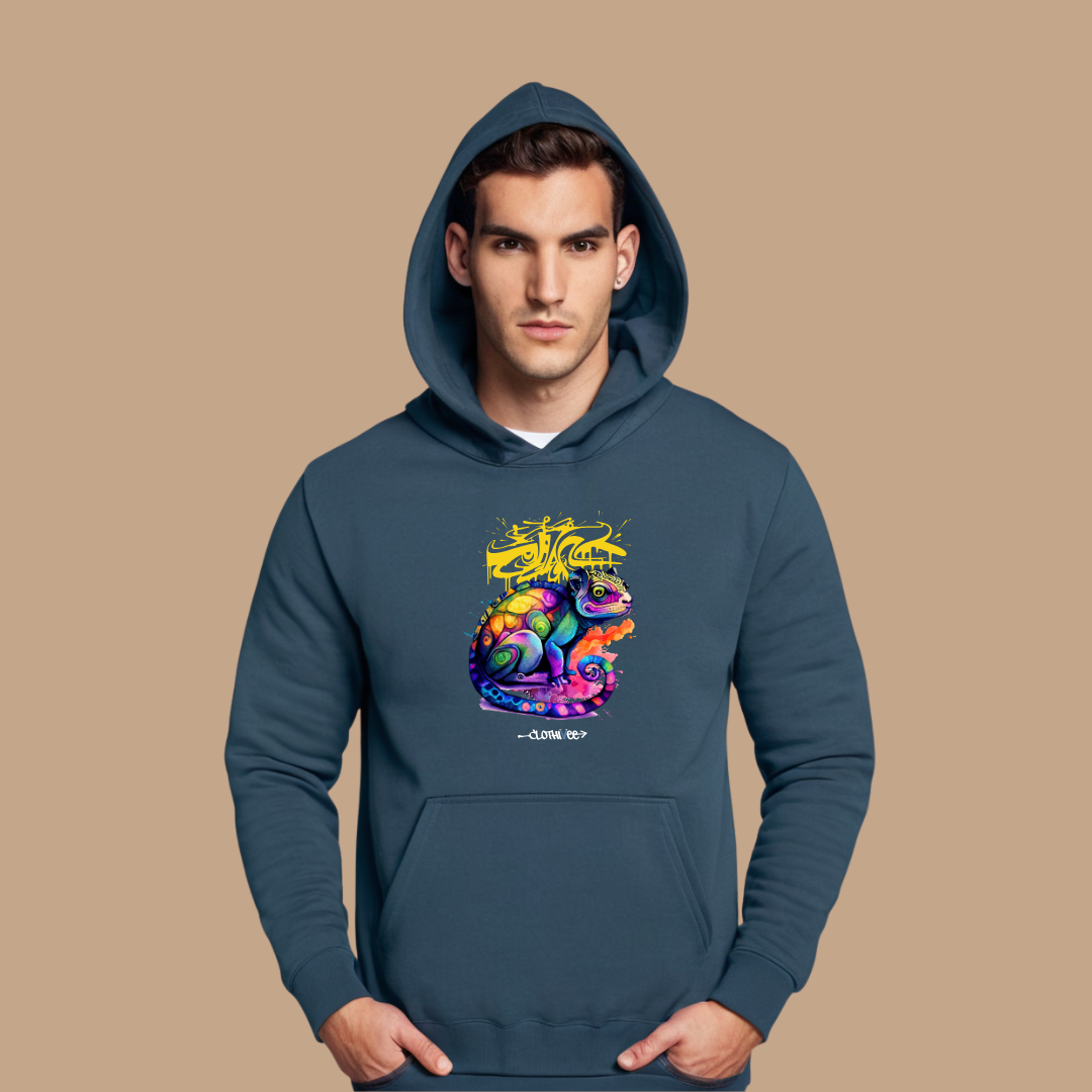 Graffiti Chameleon Art Hoodie
