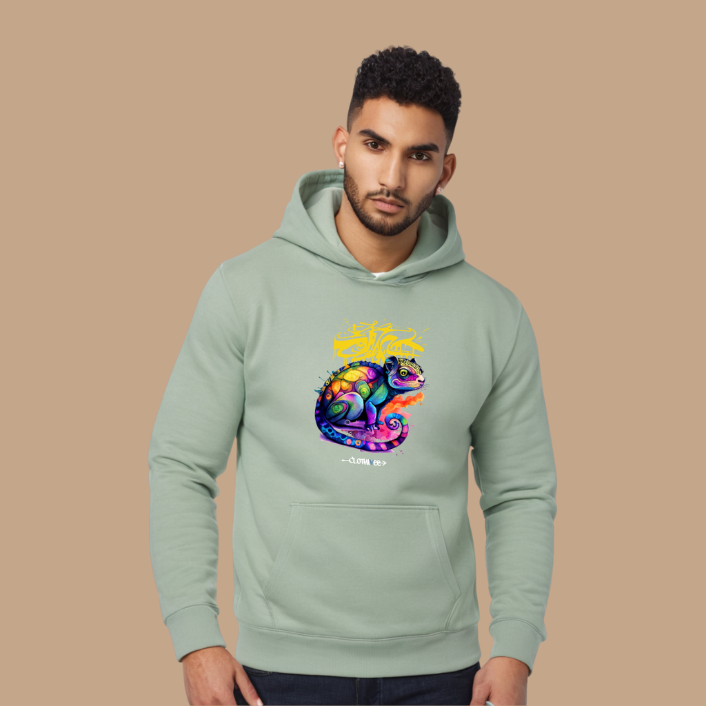 Graffiti Chameleon Art Hoodie