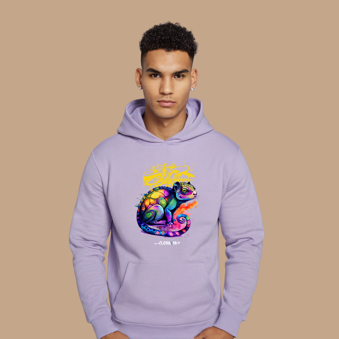 Graffiti Chameleon Art Hoodie