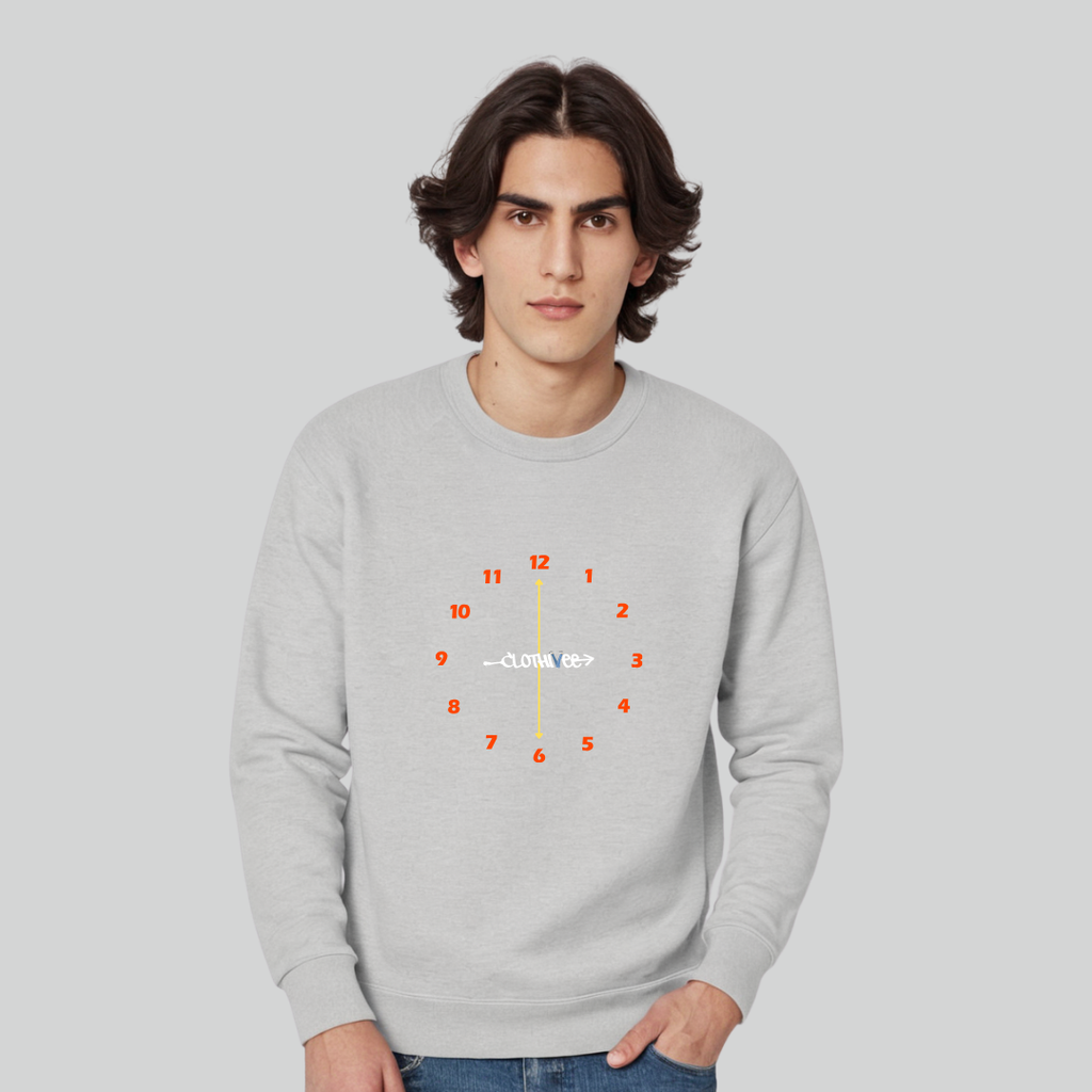 Clothivee Timeless Clock Crew Neck Sweatshirt