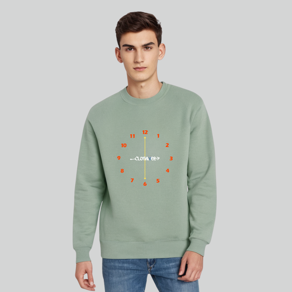 Clothivee Timeless Clock Crew Neck Sweatshirt