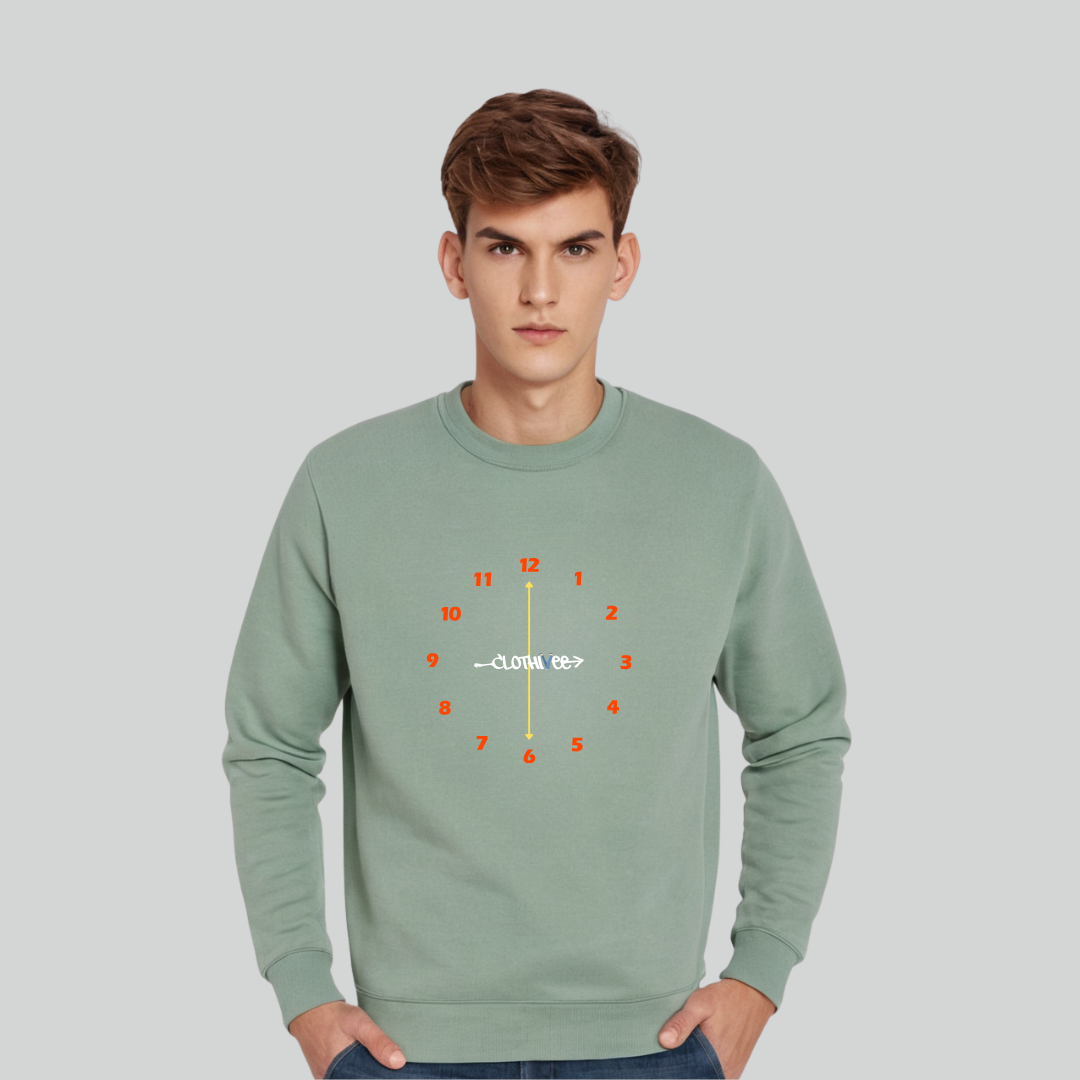 Clothivee Timeless Clock Crew Neck Sweatshirt