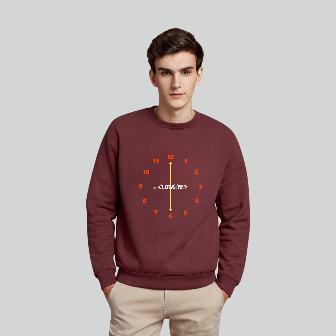 Clothivee Timeless Clock Crew Neck Sweatshirt