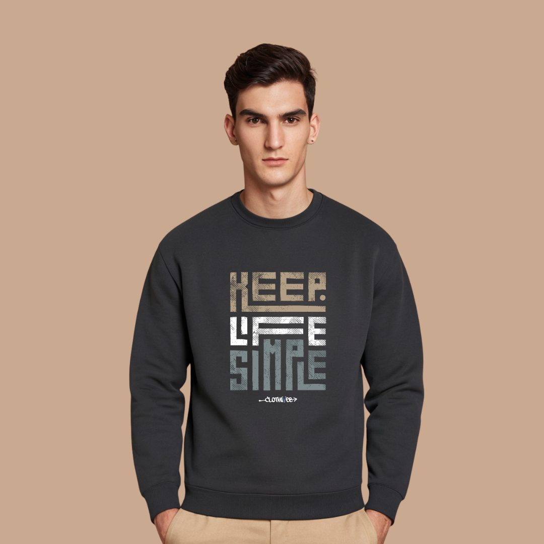 Keep Life Simple Geometric Sweatshirt