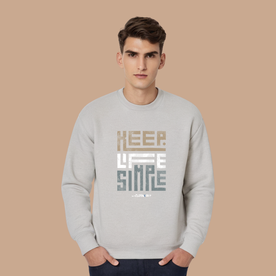 Keep Life Simple Geometric Sweatshirt