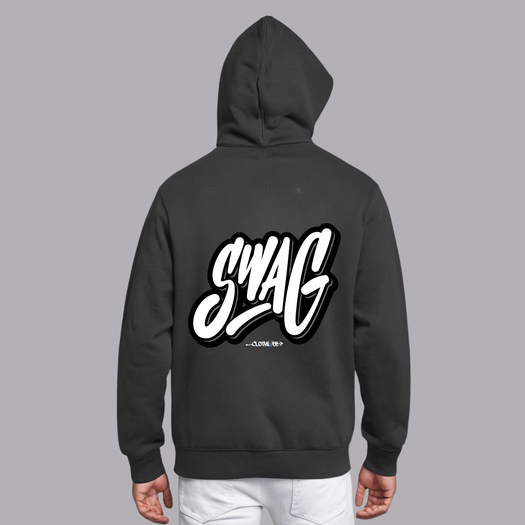 Clothivee Swag Script Oversized Hoodie