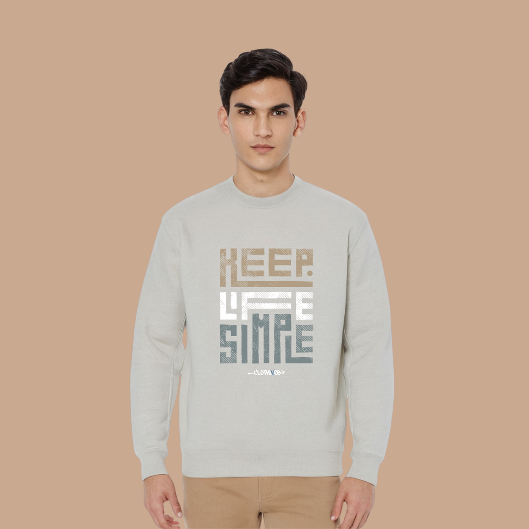 Keep Life Simple Geometric Sweatshirt