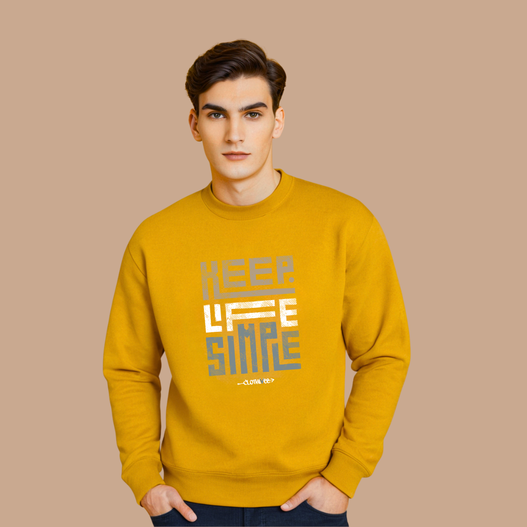Keep Life Simple Geometric Sweatshirt