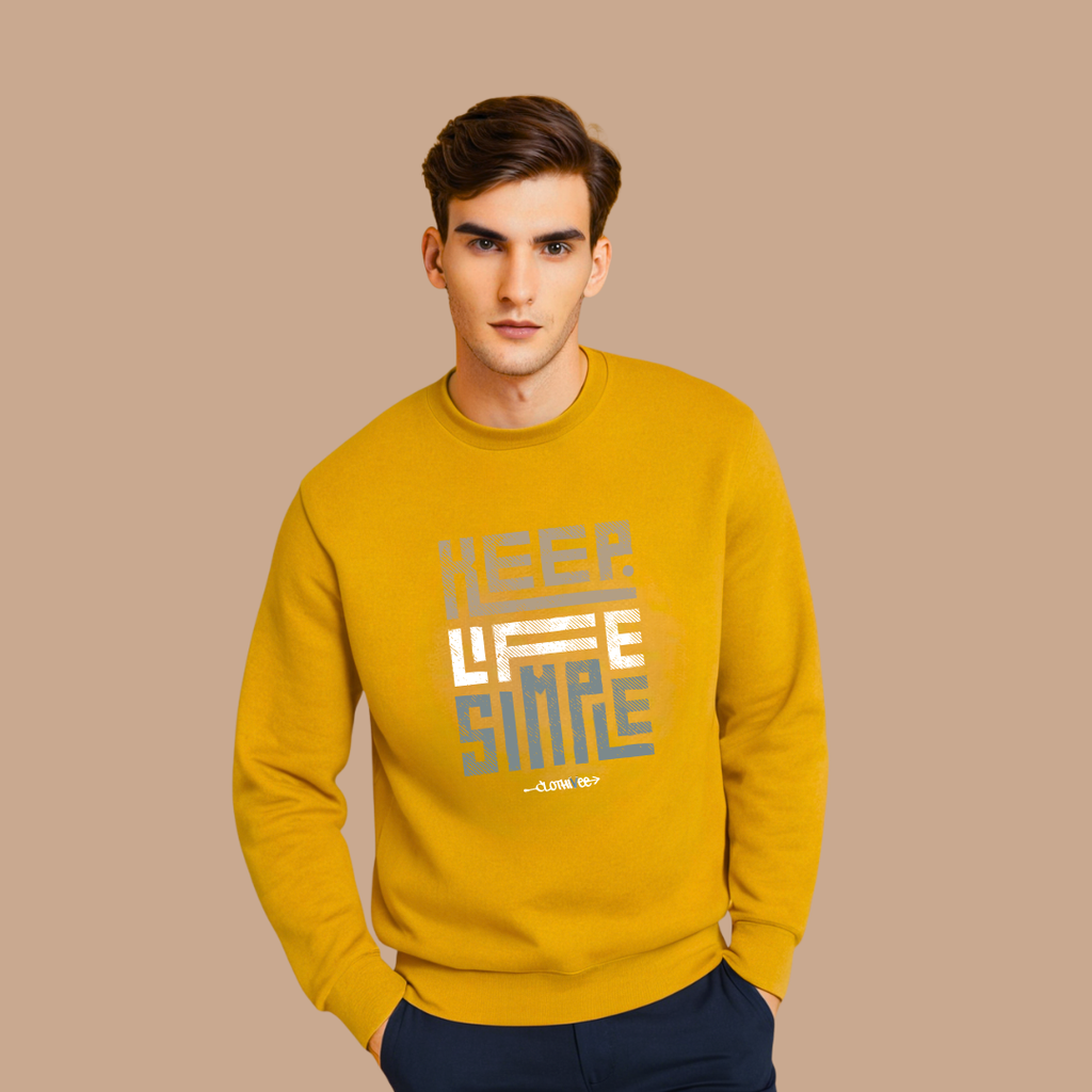 Keep Life Simple Geometric Sweatshirt