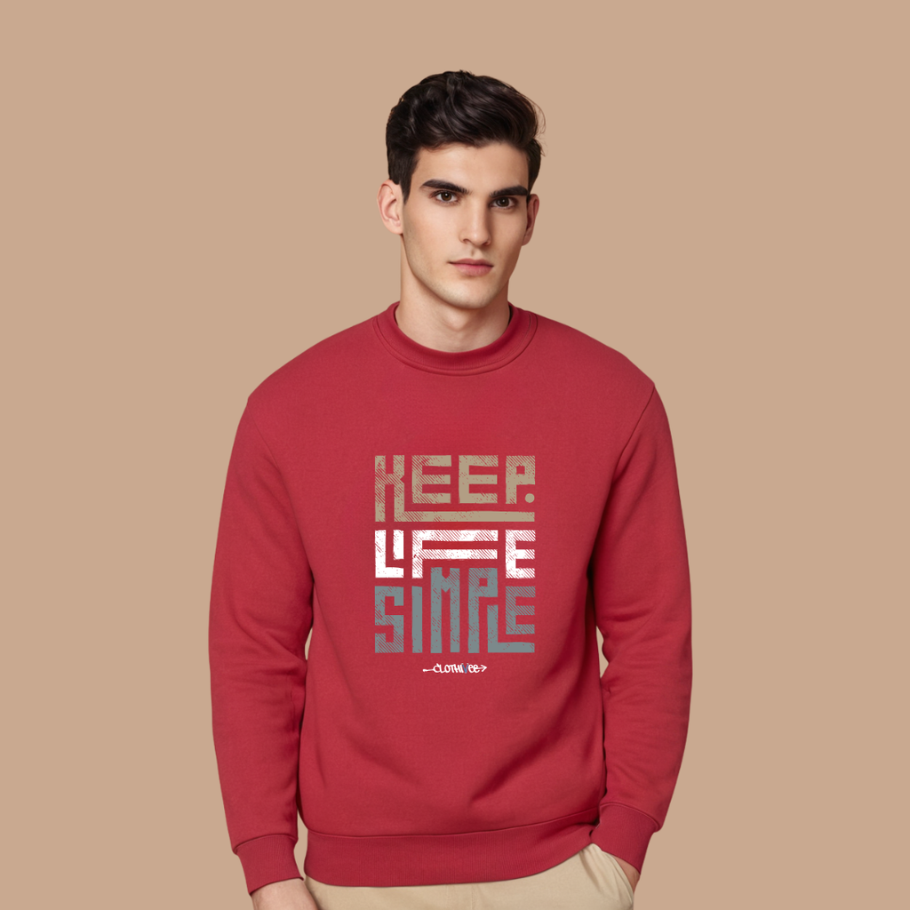 Keep Life Simple Geometric Sweatshirt