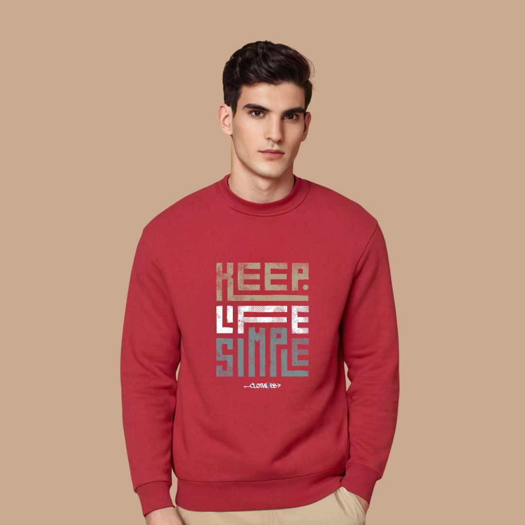 Keep Life Simple Geometric Sweatshirt