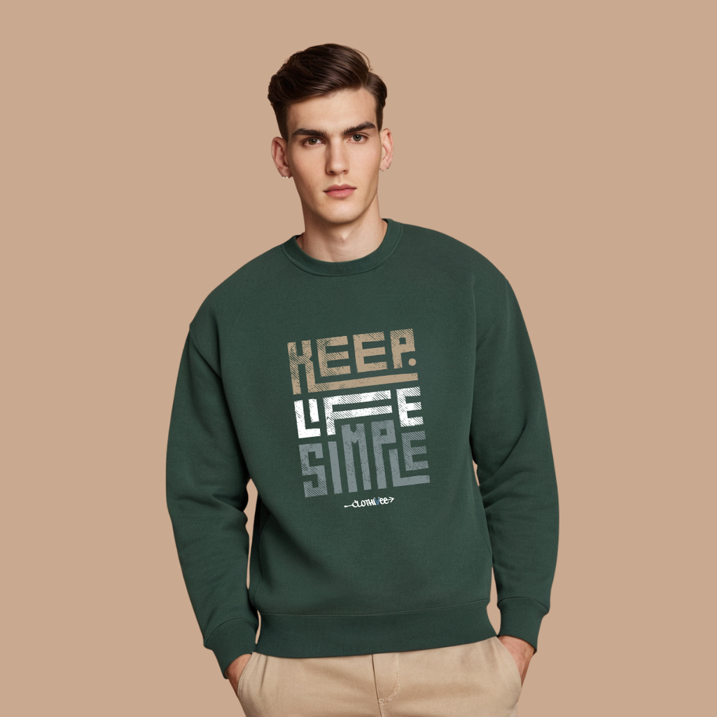 Keep Life Simple Geometric Sweatshirt