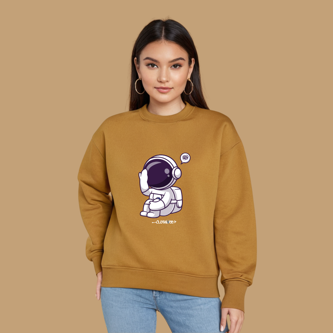 Clothivee Chillin Astronaut Women Sweatshirt