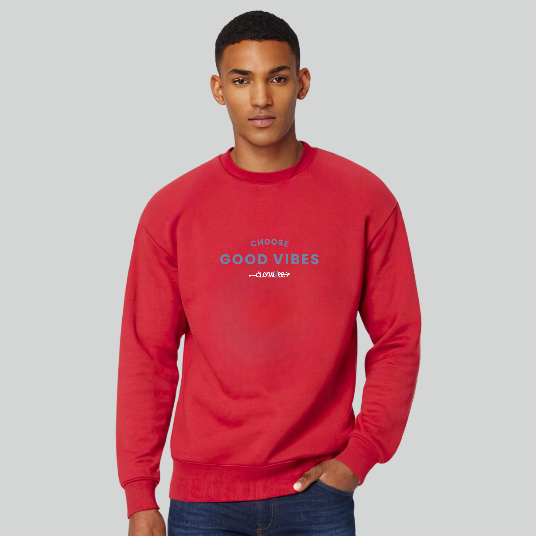 Clothivee Good Vibes Crew Neck Sweatshirt
