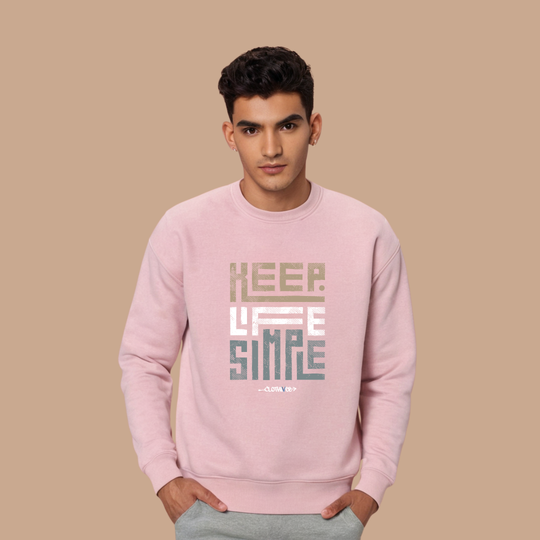 Keep Life Simple Geometric Sweatshirt