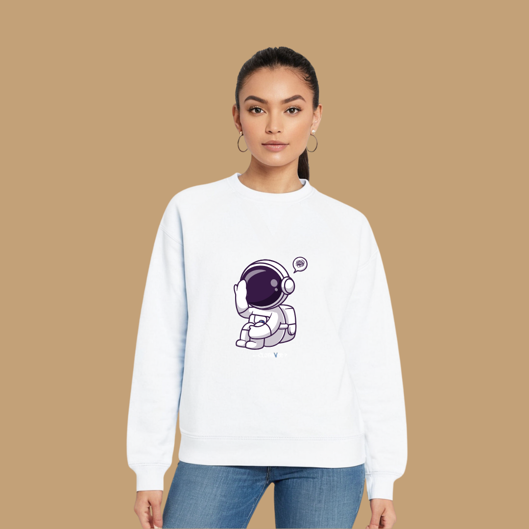 Clothivee Chillin Astronaut Women Sweatshirt