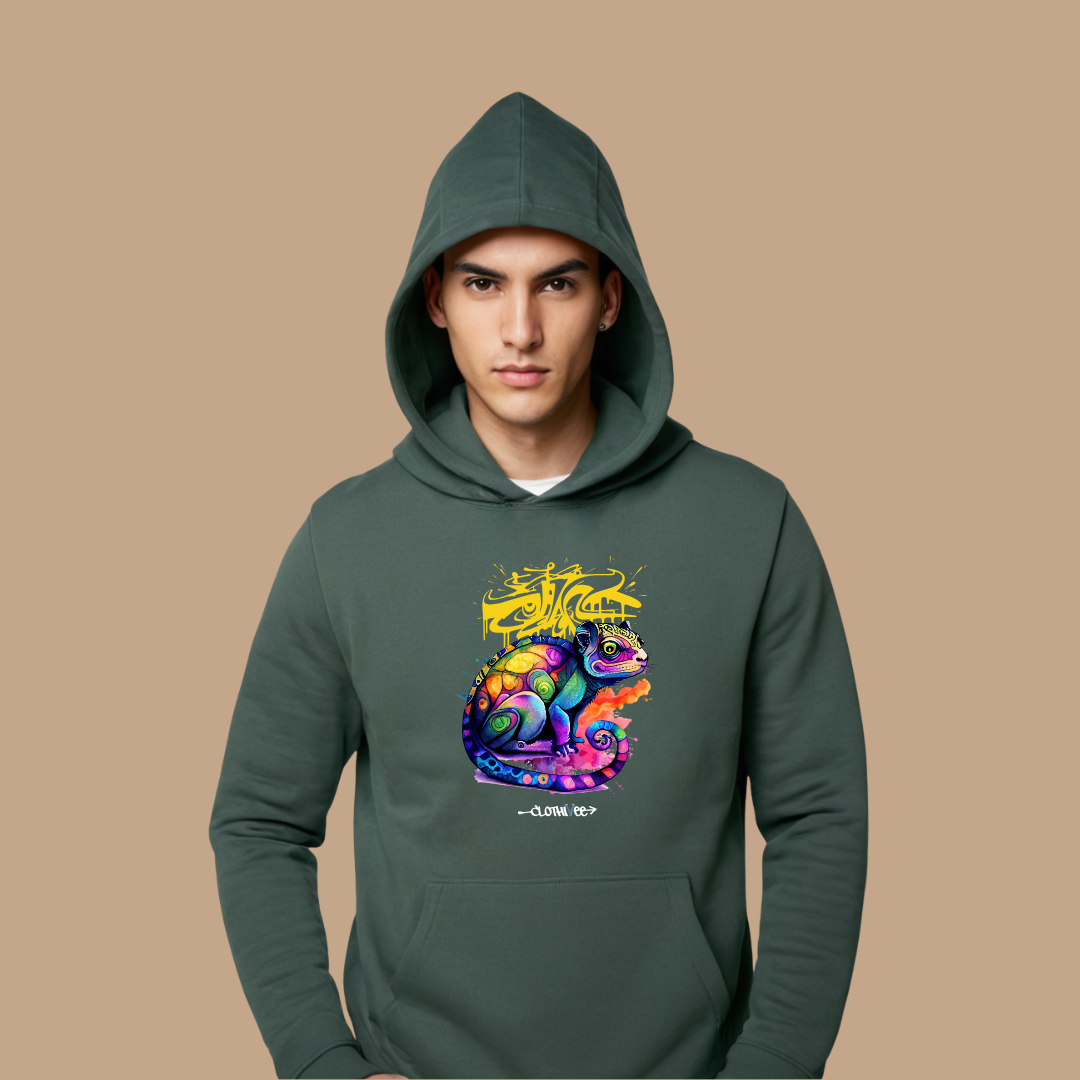 Graffiti Chameleon Art Hoodie