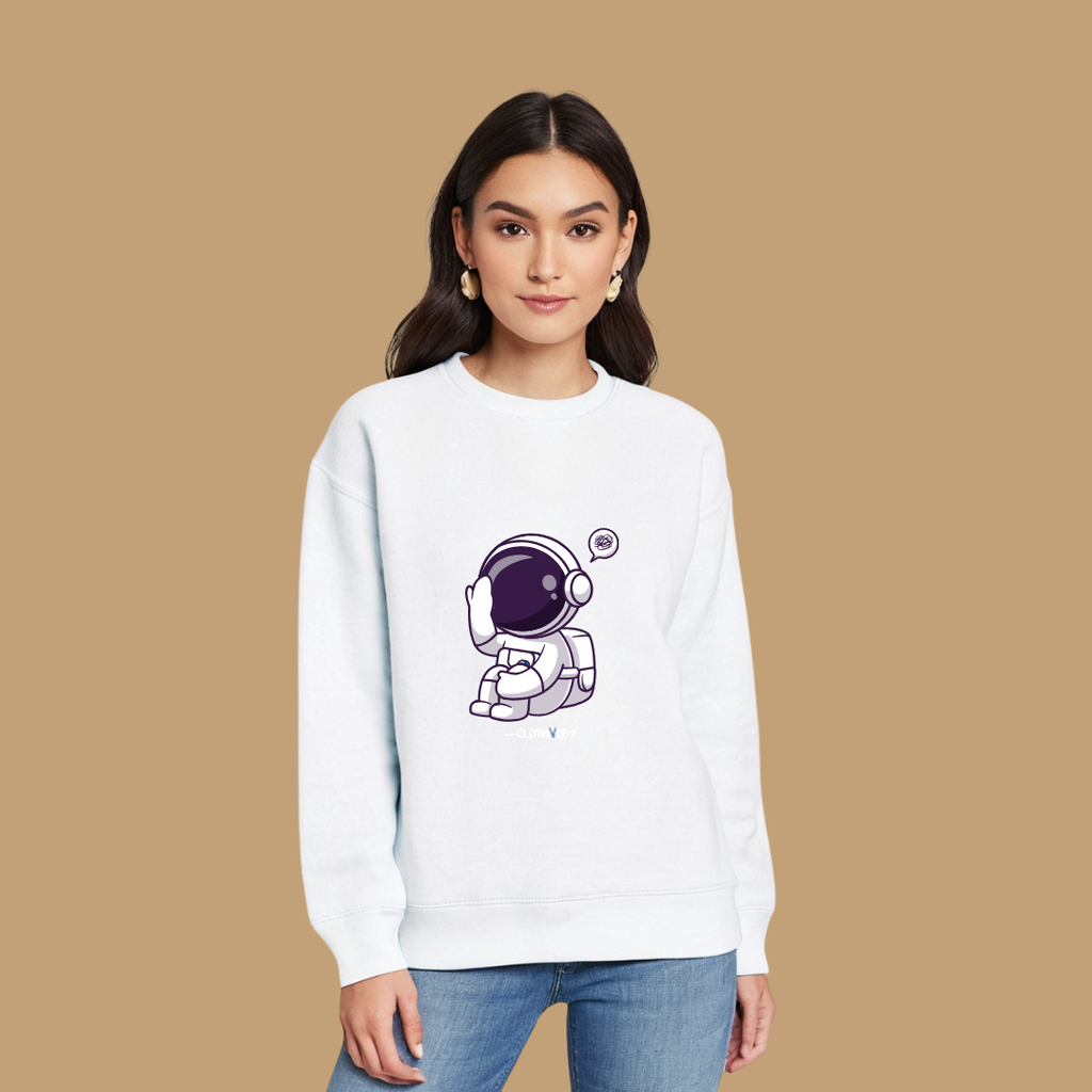Clothivee Chillin Astronaut Women Sweatshirt