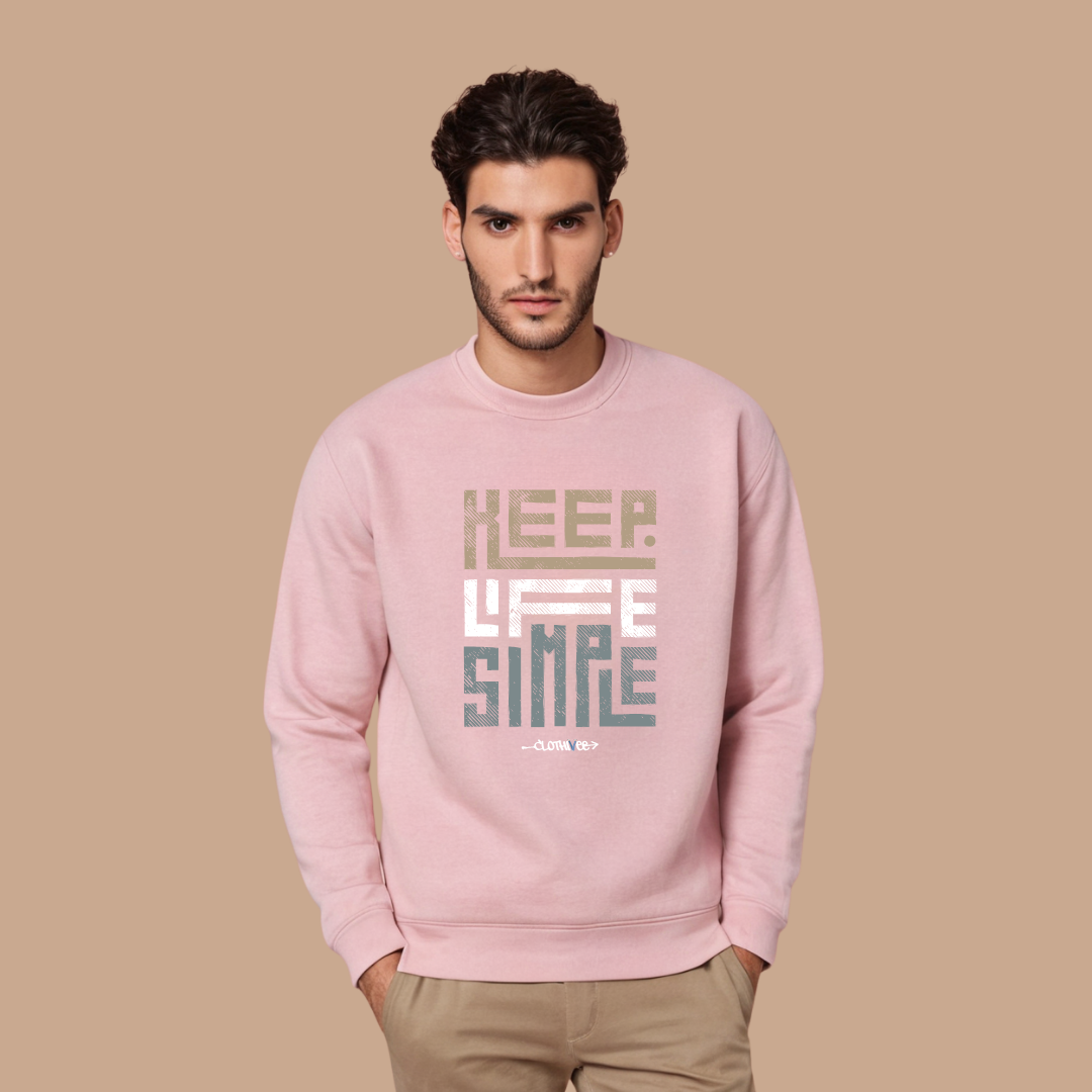 Keep Life Simple Geometric Sweatshirt