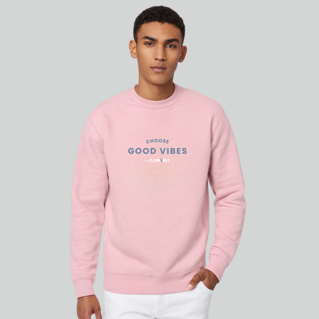 Clothivee Good Vibes Crew Neck Sweatshirt