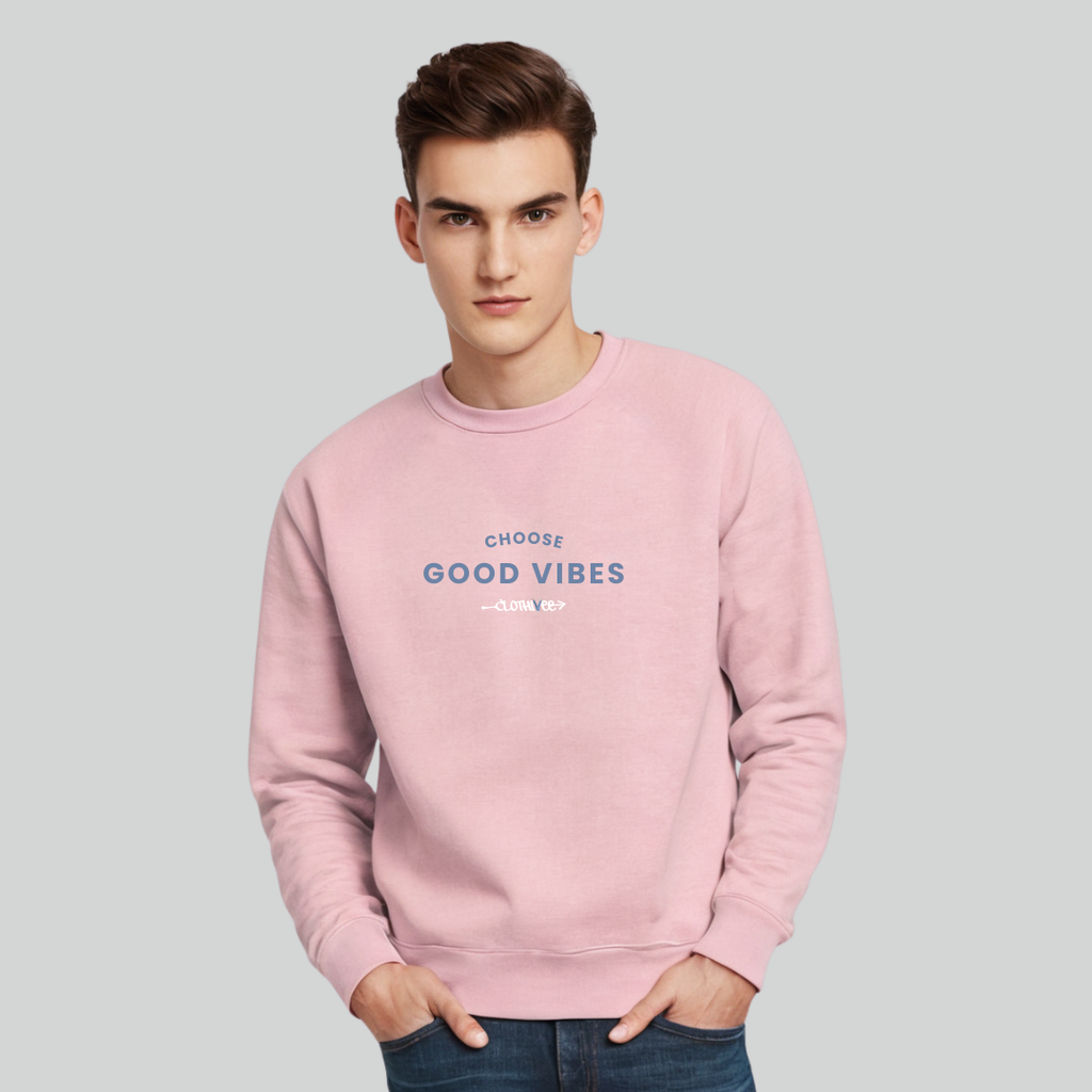 Clothivee Good Vibes Crew Neck Sweatshirt