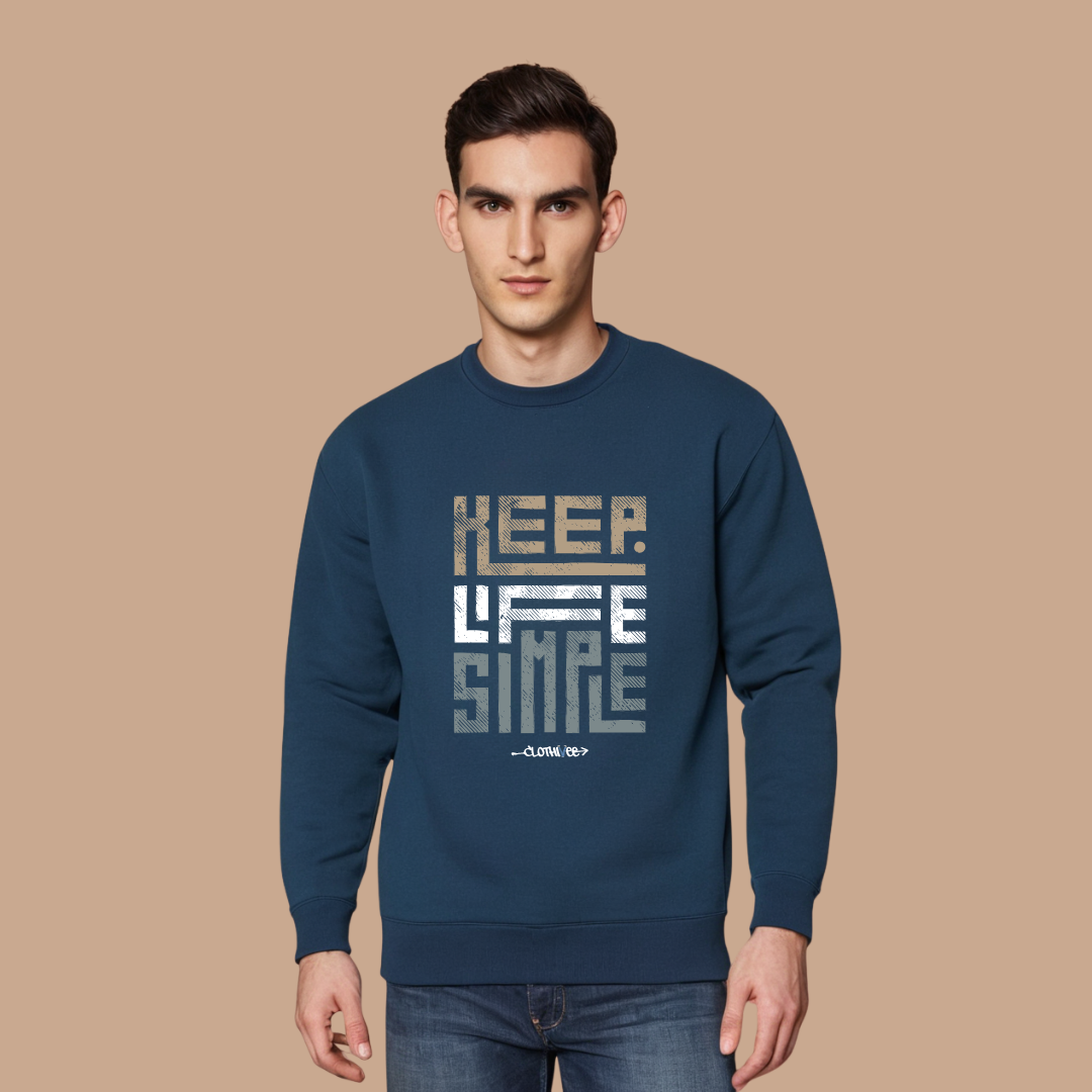 Keep Life Simple Geometric Sweatshirt