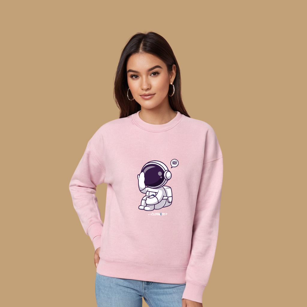 Clothivee Chillin Astronaut Women Sweatshirt