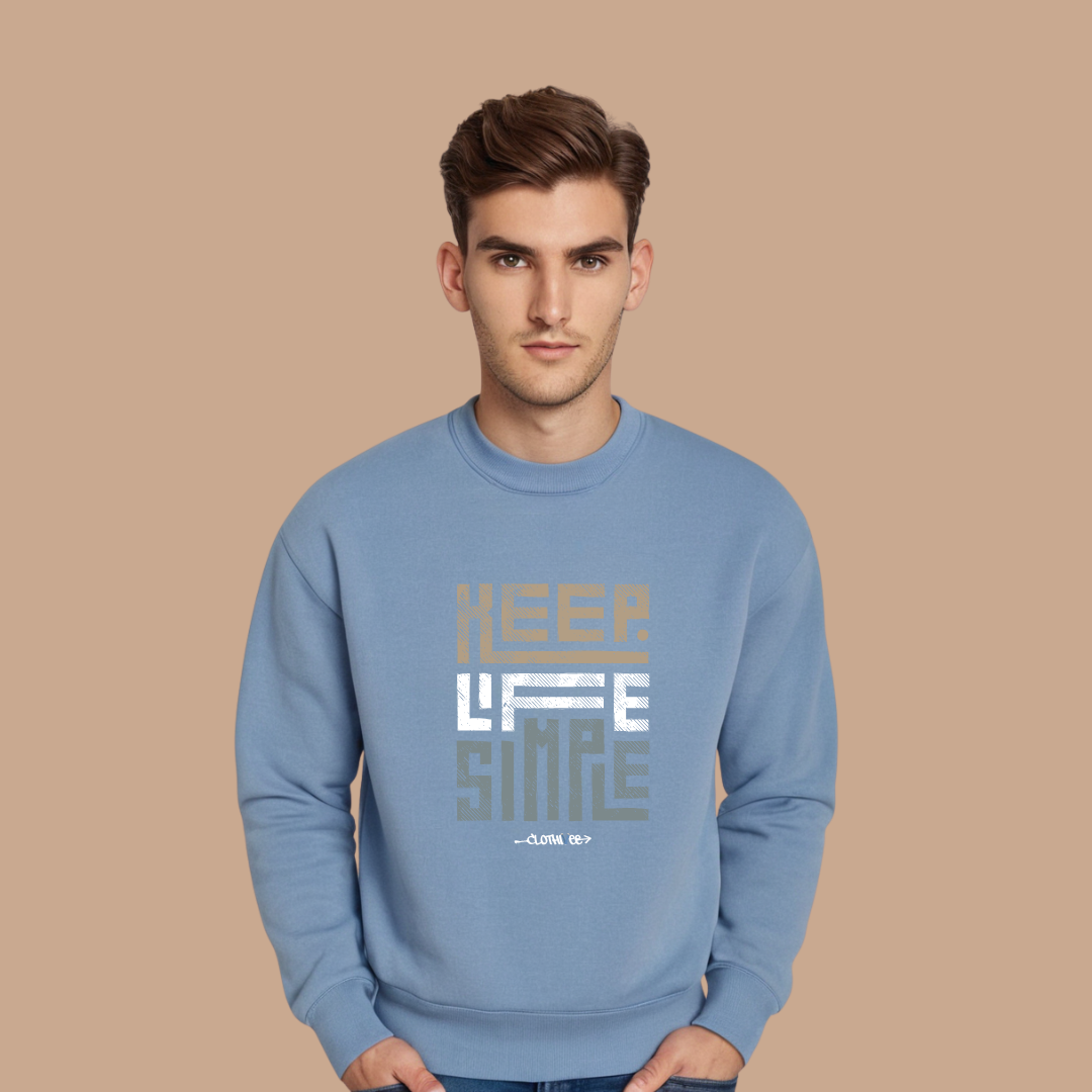 Keep Life Simple Geometric Sweatshirt