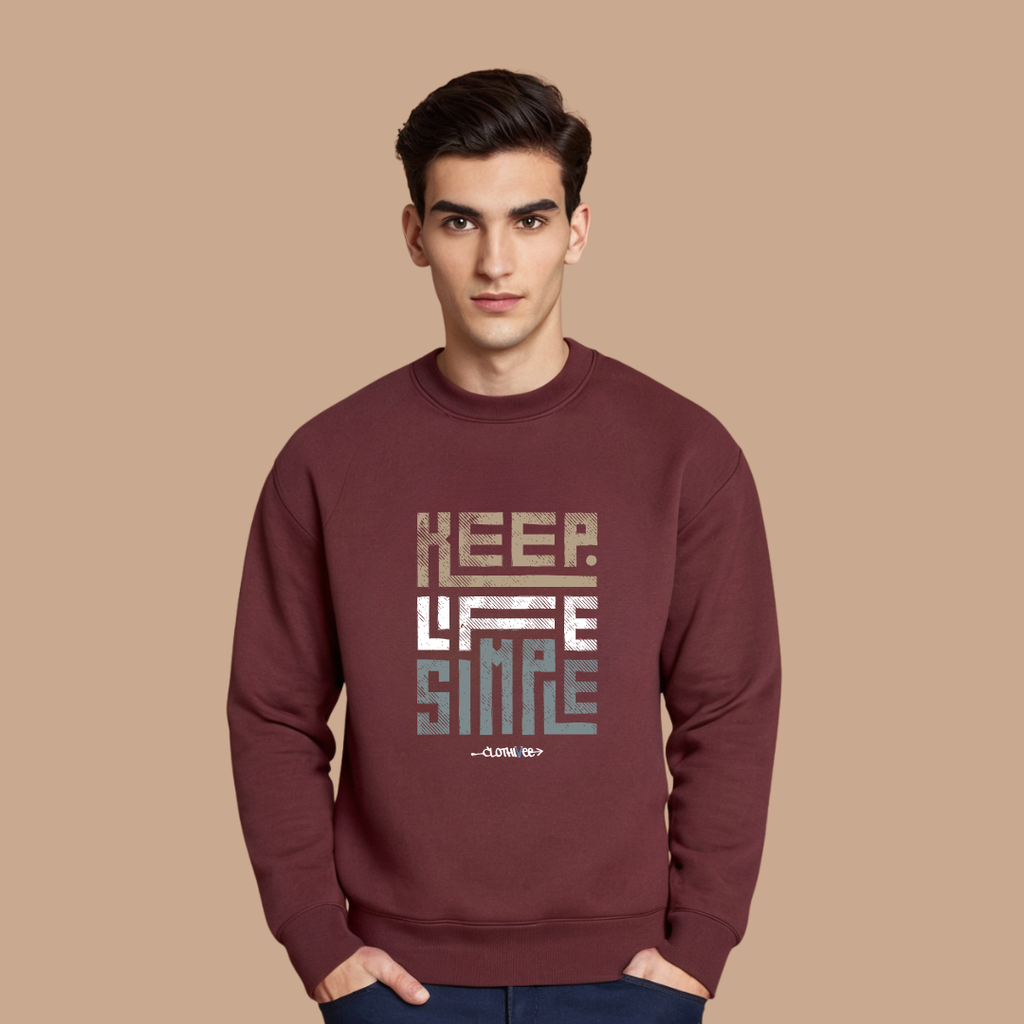 Keep Life Simple Geometric Sweatshirt