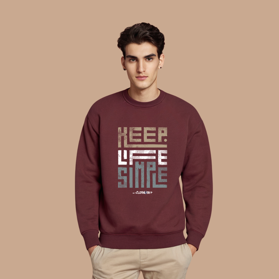 Keep Life Simple Geometric Sweatshirt