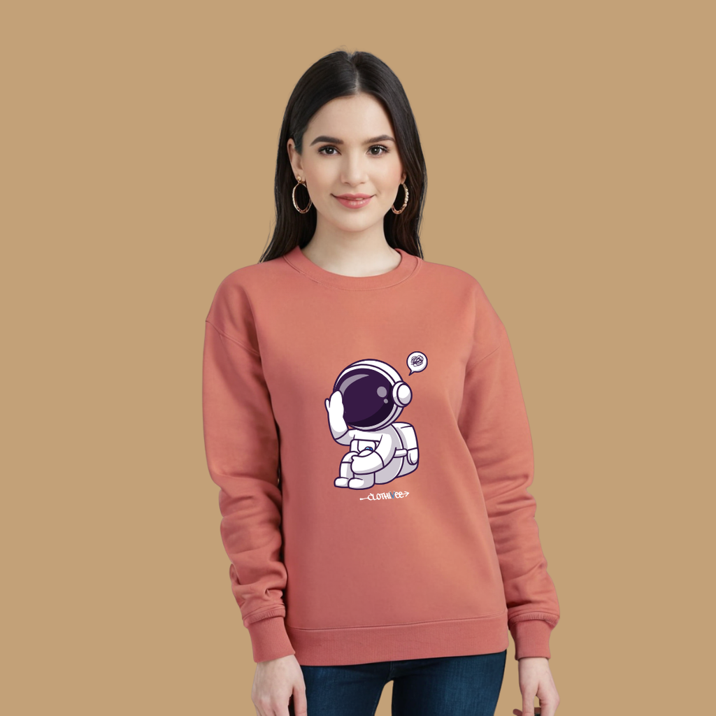 Clothivee Chillin Astronaut Women Sweatshirt
