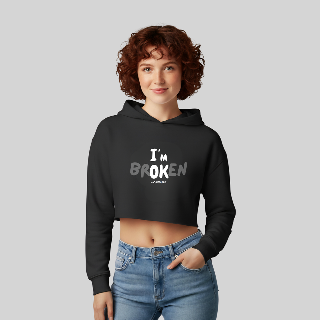 Broken Women’s Crop Hoodie