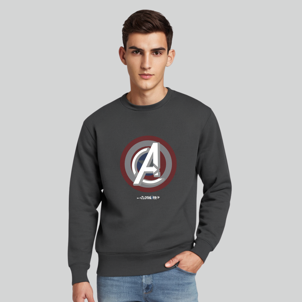 Clothivee Heroic Shield Crew Neck Sweatshirt