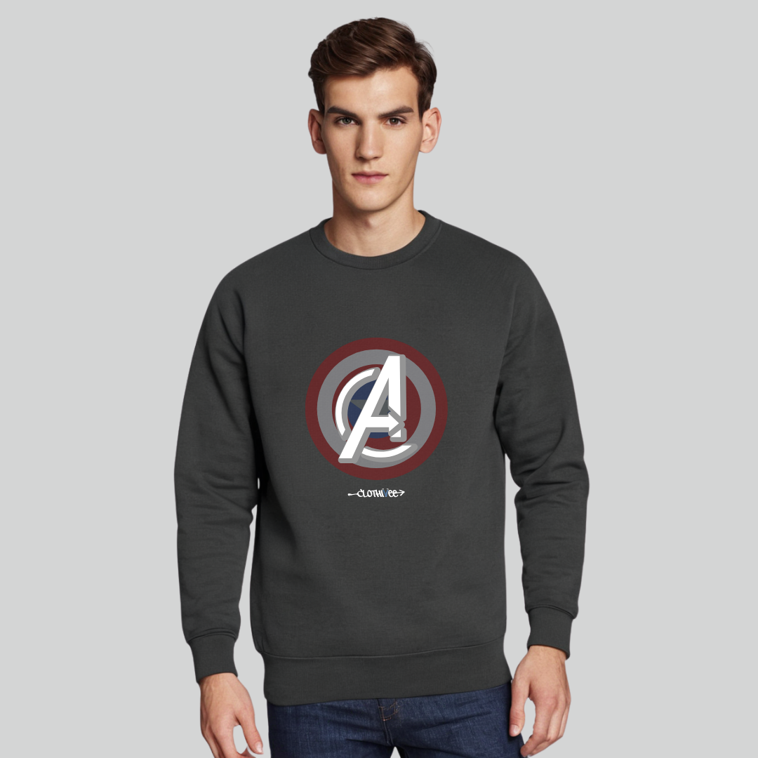 Clothivee Heroic Shield Crew Neck Sweatshirt
