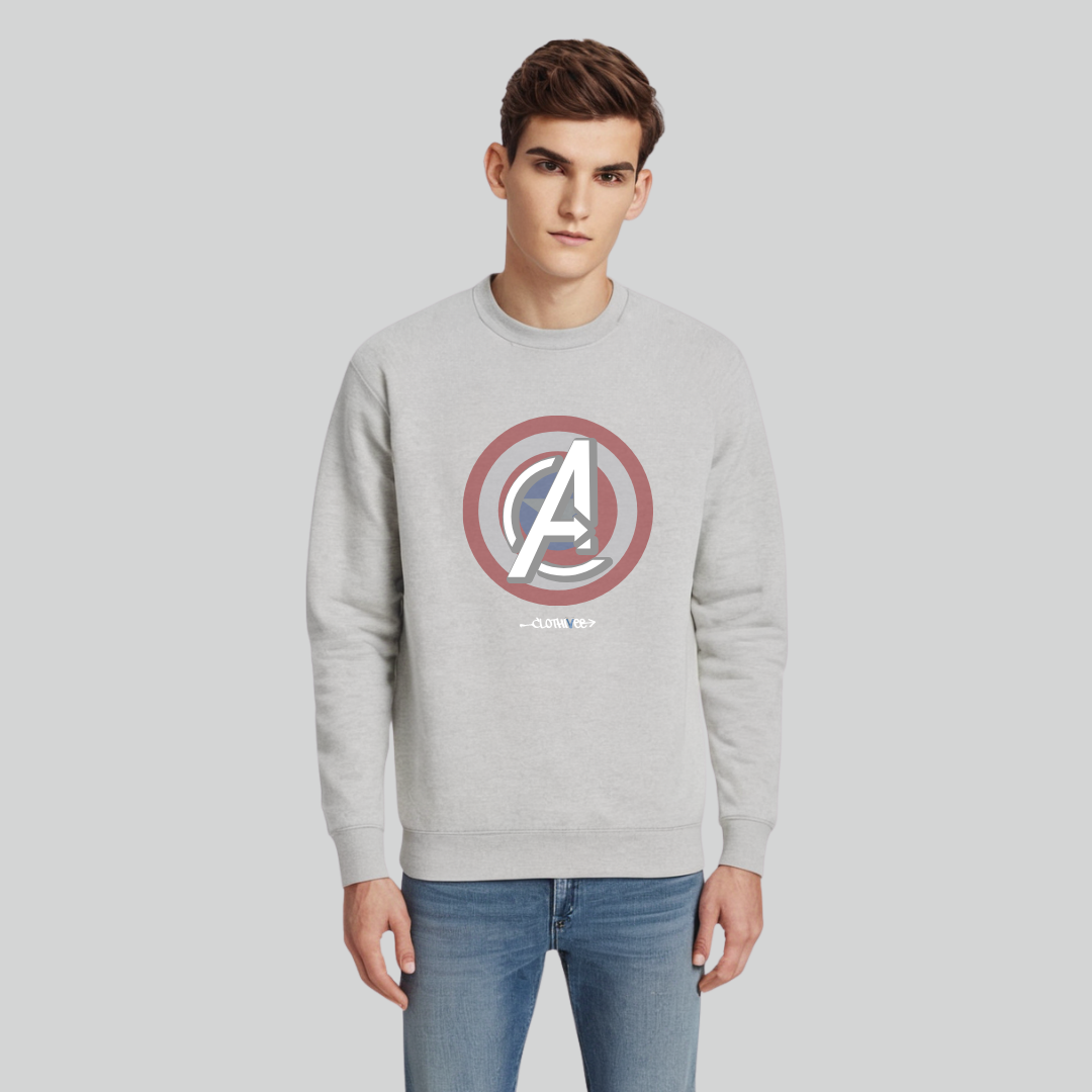 Clothivee Heroic Shield Crew Neck Sweatshirt