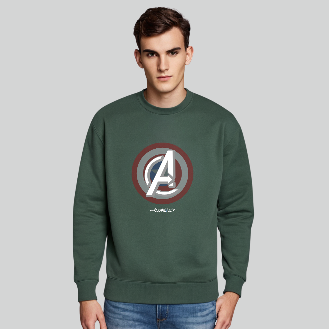 Clothivee Heroic Shield Crew Neck Sweatshirt