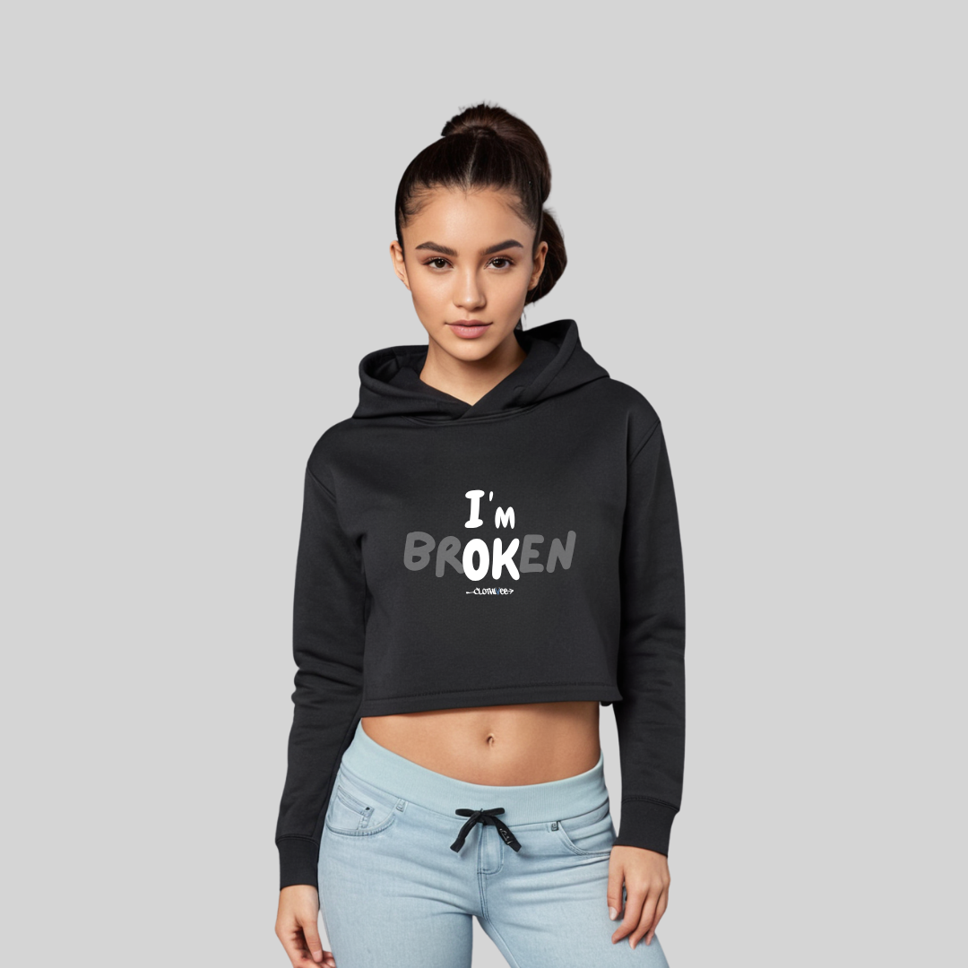 Broken Women’s Crop Hoodie