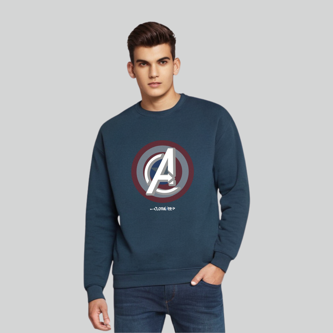 Clothivee Heroic Shield Crew Neck Sweatshirt
